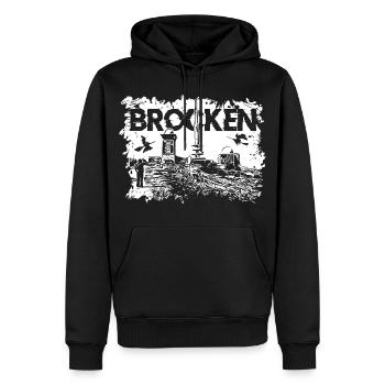 Harz Brocken Wandern - Männer Premium Bio Hoodie - Schwarz - Vorne - Nico (187cm)
