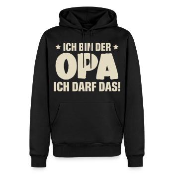 Opa - Männer Premium Bio Hoodie - Schwarz - Vorne - Nico (187cm)