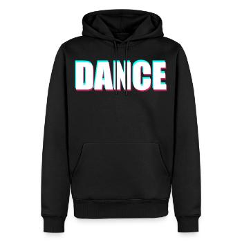 Dance - Männer Premium Bio Hoodie - Schwarz - Vorne - Nico (187cm)