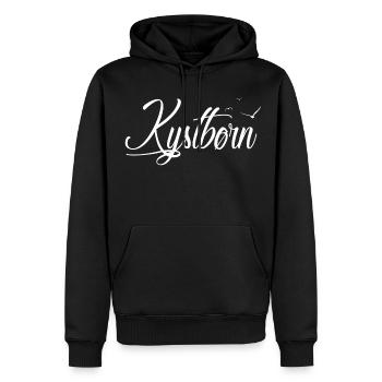 Kystbørn - Küstenkind - Männer Premium Bio Hoodie - Schwarz - Vorne - Nico (187cm)