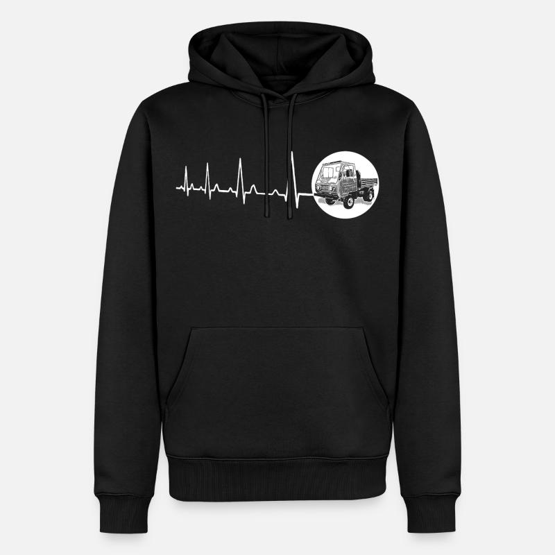 Herzschlag - Multicar M25 - Männer Premium Bio Hoodie - Schwarz