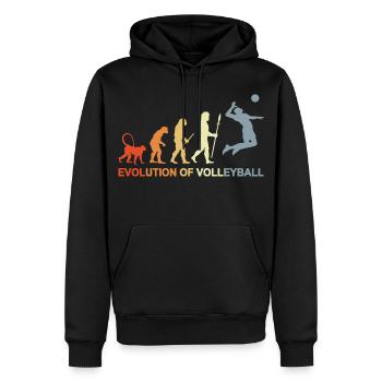Évolution d’un joueur de volley-ball - Sweat à capuche Premium bio Homme - noir - Devant - Nico (187cm)
