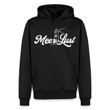 Mehr Lust auf Meer - Männer Premium Bio Hoodie - Schwarz - Vorne - Nico (187cm)