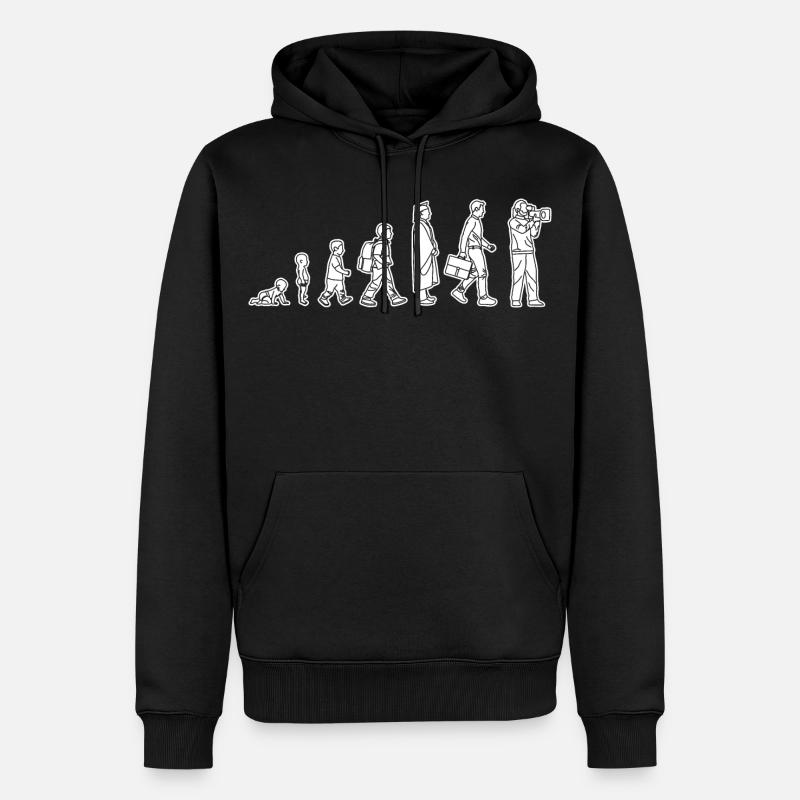 De l’enfant au caméraman - Sweat à capuche Premium bio Homme - noir