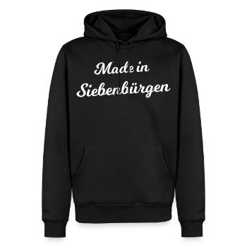 Geboren in Siebenbürgen - Männer Premium Bio Hoodie - Schwarz - Vorne - Nico (187cm)