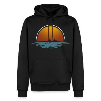 Rameur Rameur Bateau à rames - Sweat à capuche Premium bio Homme - noir - Devant - Nico (187cm)