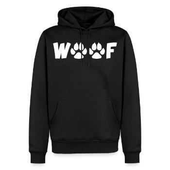 Chien qui aboie (blanc) - Sweat à capuche Premium bio Homme - noir - Devant - Nico (187cm)