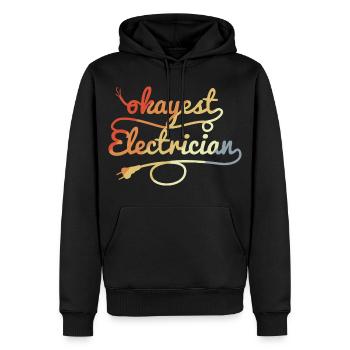 Electrician joke - Men’s Premium Organic Hoodie - black - Front - Nico (187cm)