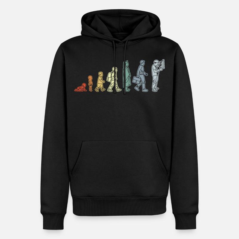 Cycle de vie de l’électricien - Sweat à capuche Premium bio Homme - noir