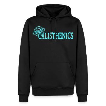 Callisthénie - Sweat à capuche Premium bio Homme - noir - Devant - Nico (187cm)