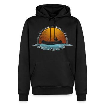 Kanu Kanufahrer Kanufahren - Männer Premium Bio Hoodie - Schwarz - Vorne - Nico (187cm)