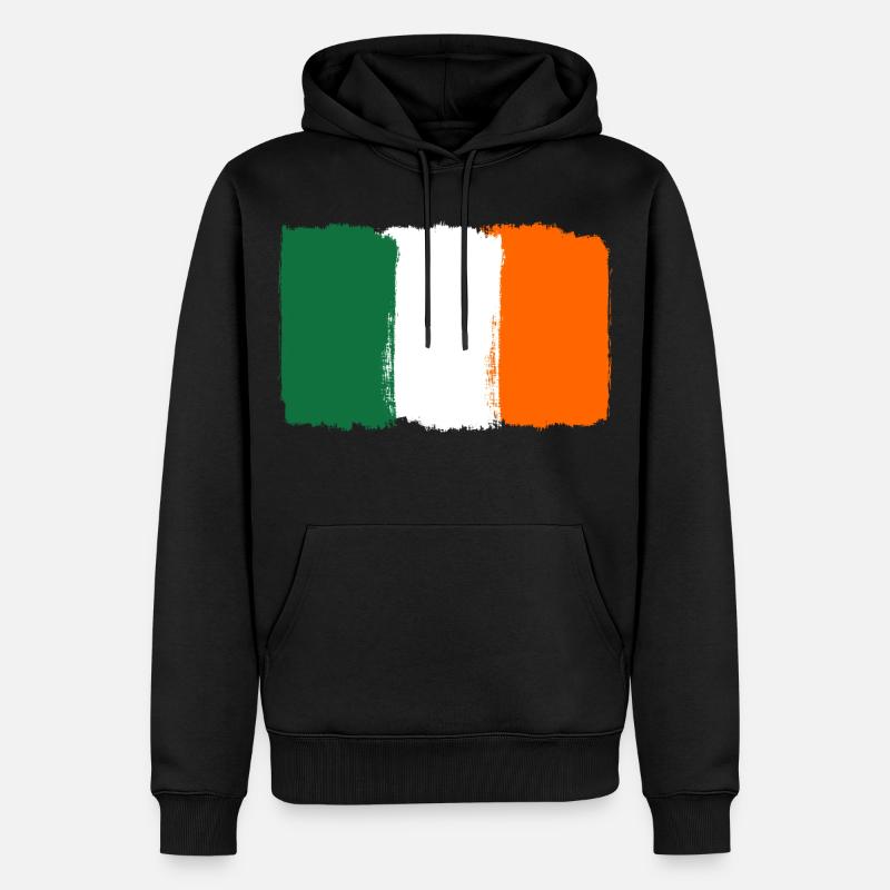 Drapeau de l’Irlande utilisé look - Sweat à capuche Premium bio Homme - noir