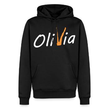 Olivia Bein - Männer Premium Bio Hoodie - Schwarz - Vorne - Nico (187cm)