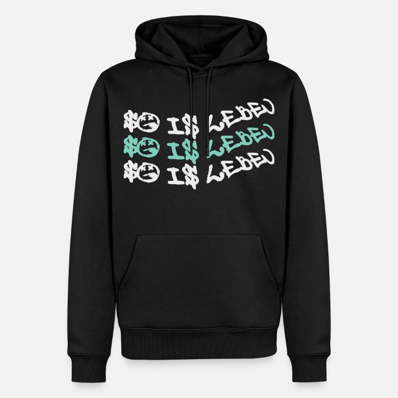 Zitat So is leben - Männer Premium Bio Hoodie - Schwarz