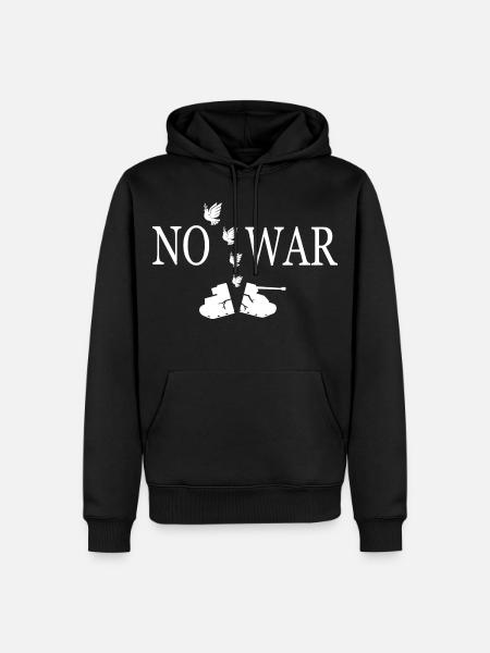 No war - Men’s Premium Organic Hoodie - black