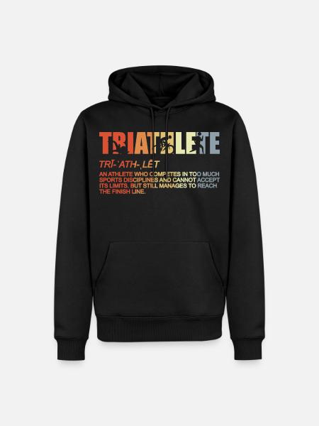 Triathlete Definition - Men’s Premium Organic Hoodie - black