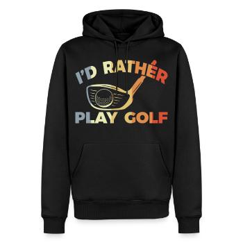 Je préfère jouer au golf - Sweat à capuche Premium bio Homme - noir - Devant - Nico (187cm)