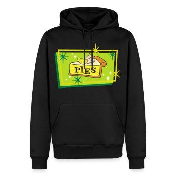 Käsekuchen Liebhaber - Männer Premium Bio Hoodie - Schwarz - Vorne - Nico (187cm)