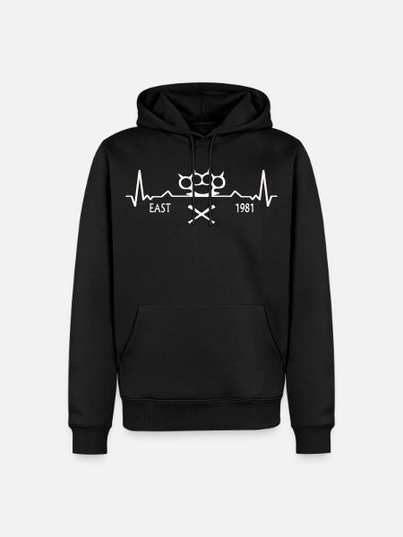 Schlagring und Baseballschläger - Männer Premium Bio Hoodie - Schwarz