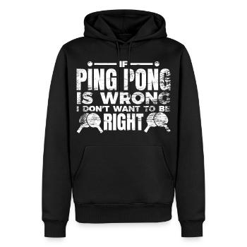 Tischtennisspieler Spruch - Männer Premium Bio Hoodie - Schwarz - Vorne - Nico (187cm)