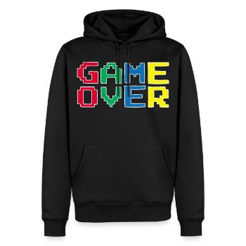 Vintage-Videospiel - Männer Premium Bio Hoodie - Schwarz - Vorne - Nico (187cm)