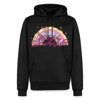 Grosse Schwester Familie Geburt - Männer Premium Bio Hoodie - Schwarz - Vorne - Nico (187cm)