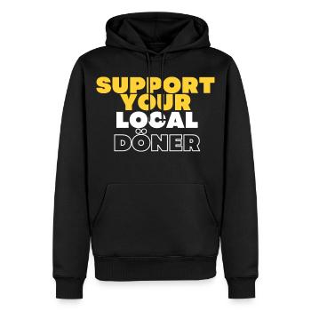 Döner Kebab Dönerliebhaber - Männer Premium Bio Hoodie - Schwarz - Vorne - Nico (187cm)