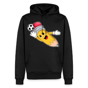 Pencil Soccer Player Soccer - Sweat à capuche Premium bio Homme - noir - Devant - Nico (187cm)