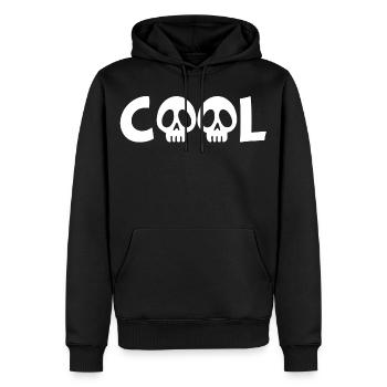 Totenkopf und cool (weiß) - Männer Premium Bio Hoodie - Schwarz - Vorne - Nico (187cm)