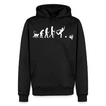 Evolution of Bowling - Männer Premium Bio Hoodie - Schwarz - Vorne - Nico (187cm)