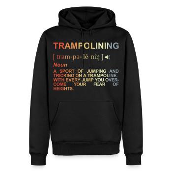 Trampolinspringen Definition - Männer Premium Bio Hoodie - Schwarz - Vorne - Nico (187cm)