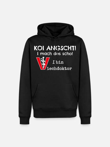 Humor Tierarzt, Veterinär Viechdoktor - Männer Premium Bio Hoodie - Schwarz
