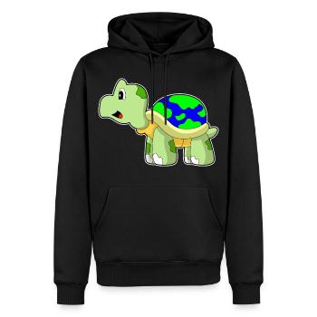 Schildkröte Erdkugel - Männer Premium Bio Hoodie - Schwarz - Vorne - Nico (187cm)
