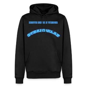 Strandklar - Männer Premium Bio Hoodie - Schwarz - Vorne - Nico (187cm)