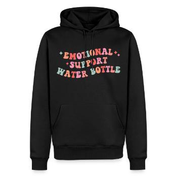 Bouteille d’eau de soutien émotionnel - Sweat à capuche Premium bio Homme - noir - Devant - Nico (187cm)