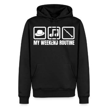 Klarinette Wochenende - Männer Premium Bio Hoodie - Schwarz - Vorne - Nico (187cm)