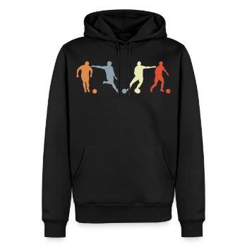 Fußballspieler Zeichnung - Männer Premium Bio Hoodie - Schwarz - Vorne - Nico (187cm)