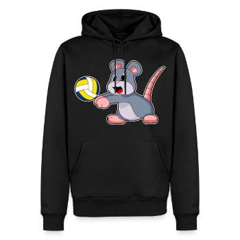 Maus Volleyballspieler Volleyball - Männer Premium Bio Hoodie - Schwarz - Vorne - Nico (187cm)
