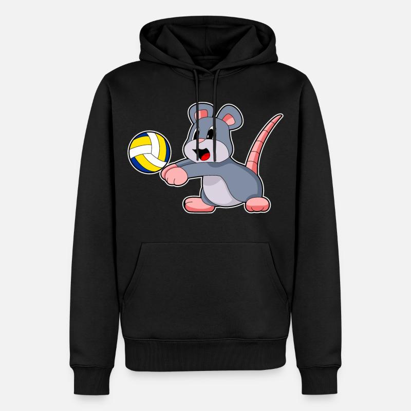 Volleyball de souris - Sweat à capuche Premium bio Homme - noir