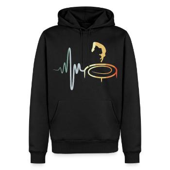 Vintage Trampolinspringen Kind - Männer Premium Bio Hoodie - Schwarz - Vorne - Nico (187cm)