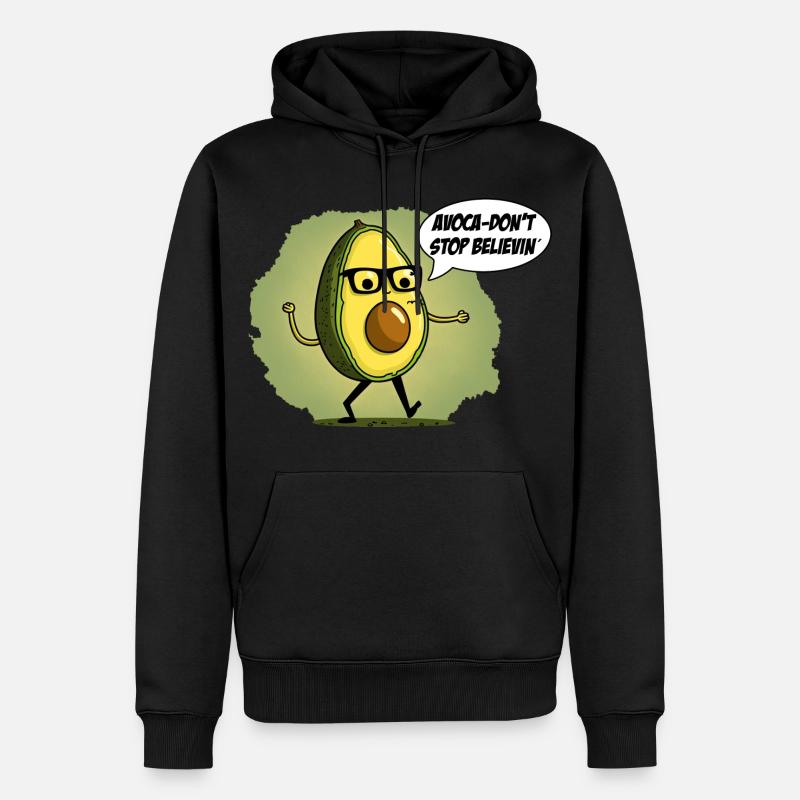 N’arrêtez pas de croire Nerd Avocado - Sweat à capuche Premium bio Homme - noir