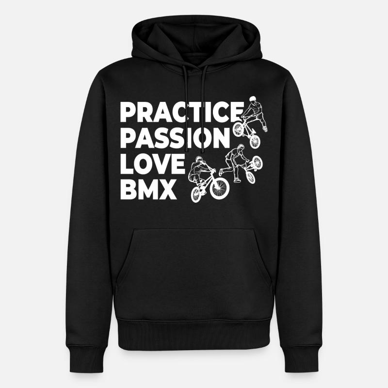 Drôle de slogan BMX - Sweat à capuche Premium bio Homme - noir