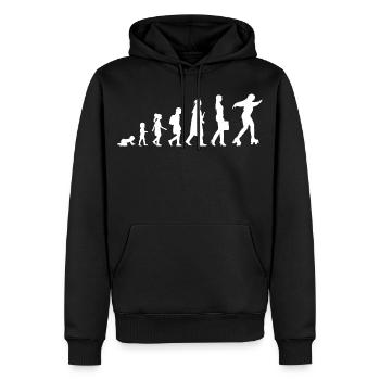 Vom Mädchen zur Rollschuhläuferin - Männer Premium Bio Hoodie - Schwarz - Vorne - Nico (187cm)