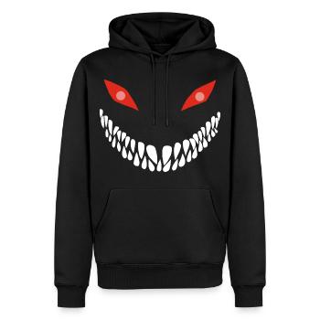 Fleischfressender Lächeln - Männer Premium Bio Hoodie - Schwarz - Vorne - Nico (187cm)