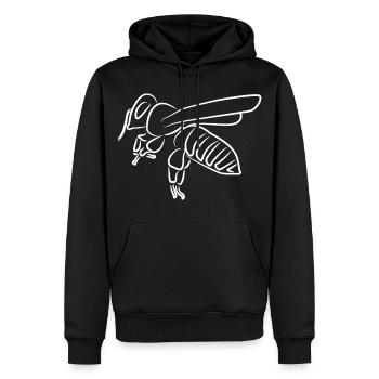 Honigbiene Zeichnung - Männer Premium Bio Hoodie - Schwarz - Vorne - Nico (187cm)