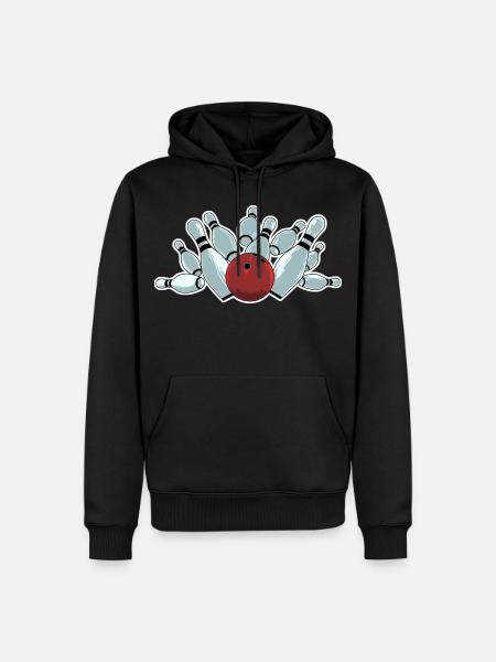 Bowling Strike - Men’s Premium Organic Hoodie - black