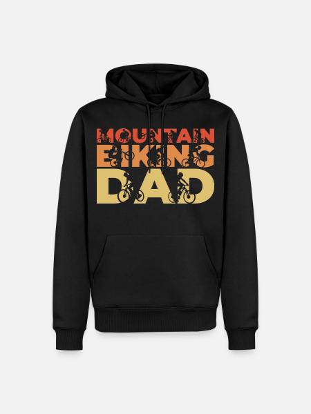Funny mountain biker father - Men’s Premium Organic Hoodie - black