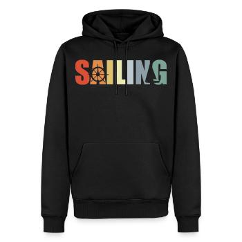 Segeln Segelboot - Männer Premium Bio Hoodie - Schwarz - Vorne - Nico (187cm)