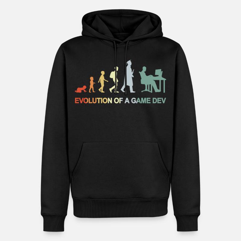 Game Dev Evolution - Men’s Premium Organic Hoodie - black