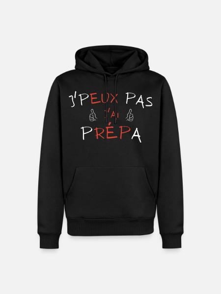 j'peux pas j'ai prépa - Sweat à capuche Premium bio Homme - noir